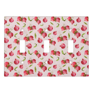 Hand Drawn Pomegranate Botanical Illustration Light Switch Cover