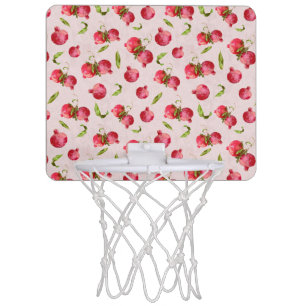 Hand Drawn Pomegranate Botanical Illustration Mini Basketball Hoop
