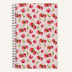 Hand Drawn Pomegranate Botanical Illustration Notebook