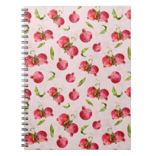 Hand Drawn Pomegranate Botanical Illustration Notebook
