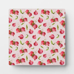 Hand Drawn Pomegranate Botanical Illustration Plaque