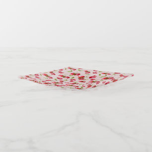Hand Drawn Pomegranate Botanical Illustration Trinket Tray