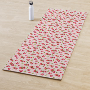 Hand Drawn Pomegranate Botanical Illustration Yoga Mat