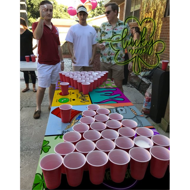 Hand-Drawn Pong Table | Unique Beer Pong Design (Creator Uploaded)
