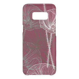 Hand Drawn Poppies on Dark Red Uncommon Samsung Galaxy S8 Case