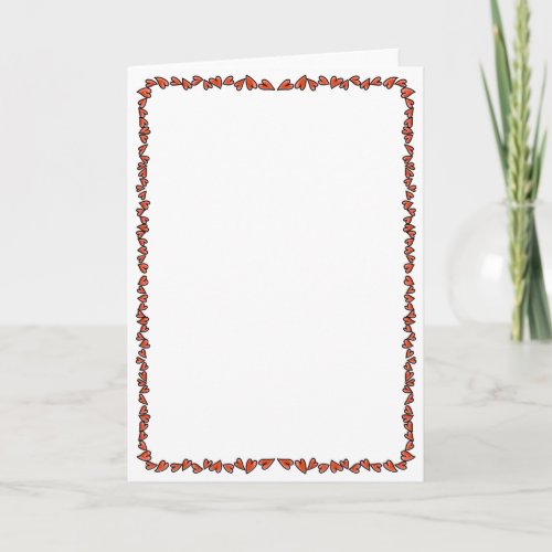 Hand Drawn Pretty Love Heart Doodle Border Card