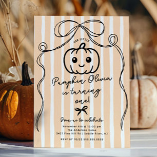 Hand Drawn Pumpkin Birthday Party Invitation