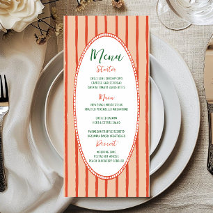 Hand Drawn Quirky Handwritten Wedding Menu