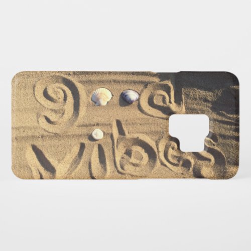 Hand Drawn Quote In Beach Sand Photo Good Vibes Case_Mate Samsung Galaxy S9 Case