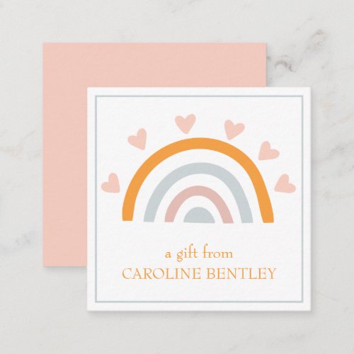 Hand Drawn Rainbow Gift Enclosure Cards