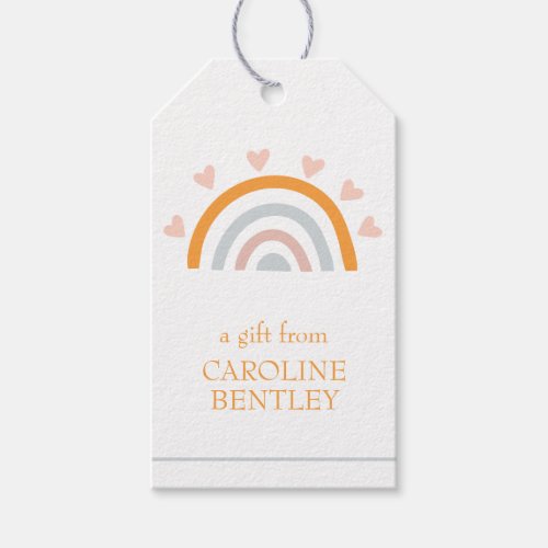 Hand Drawn Rainbow Personalized Gift Tags
