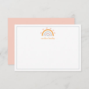 Hand Drawn Rainbow Personalized Note Cards