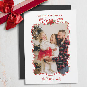 Hand-Drawn Red Christmas Photo Frame