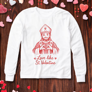 Hand Drawn Red Love Like St. Valentine Heart Tri-Blend Shirts