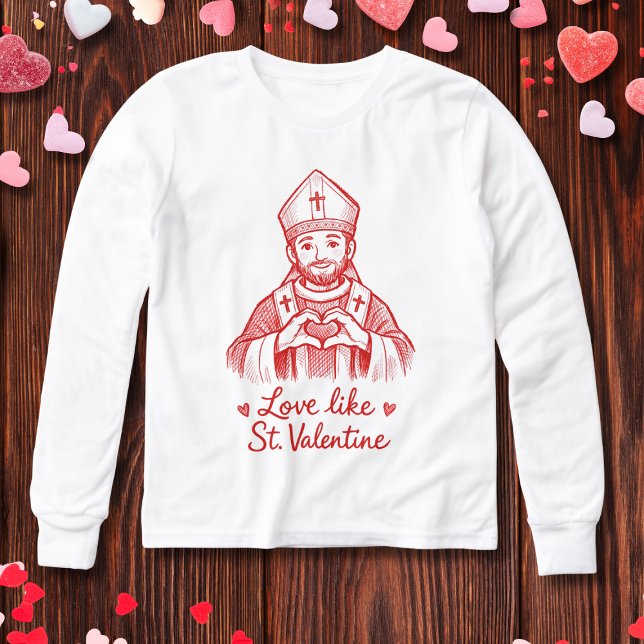 Hand Drawn Red Love Like St. Valentine Heart Tri-Blend Shirts (Creator Uploaded)