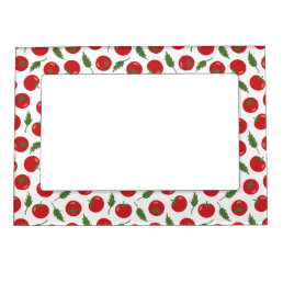Hand Drawn Red Tomato Pattern Magnetic Frame