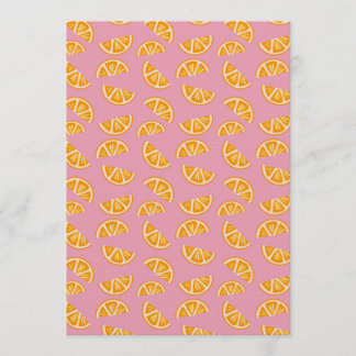 Hand-drawn Refreshing Oranges Seamless Pattern Invitation