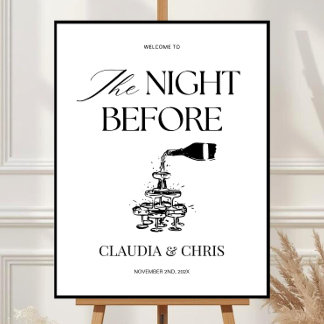 Hand Drawn Rehearsal Dinner Welcome Sign Template