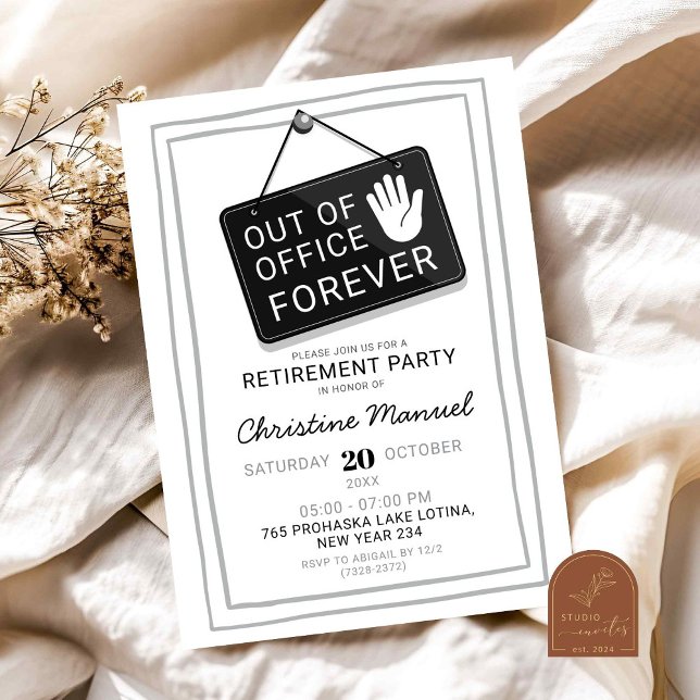Hand Drawn Retirement Party Invitation (Creator Uploaded)