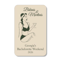 Hand Drawn Retro Bikinis & Martinis Bachelorette