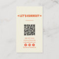 Hand Drawn Retro Colorful QR Code Floral Unique Business Card | Zazzle