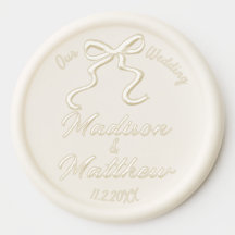 Hand Drawn Ribbon Bow Doodle Wedding Logo Monogram