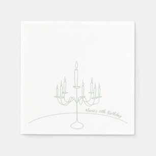 Hand Drawn Rococo Soft Renaissance Coquette Party Napkins