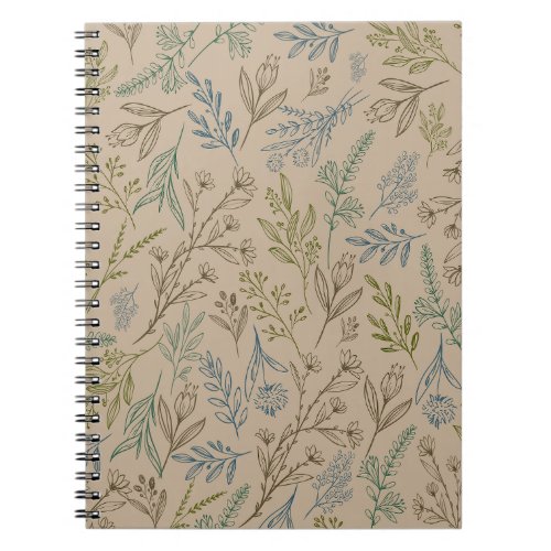 hand drawn rose pattern roses floral gifts notebook