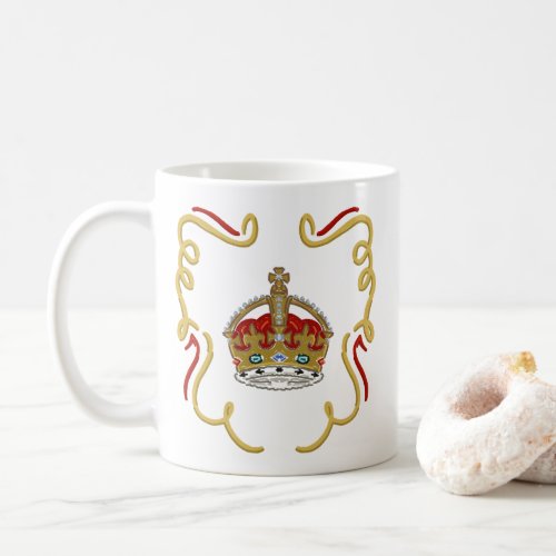 Hand Drawn Royal Crown King Charles Coronation Coffee Mug