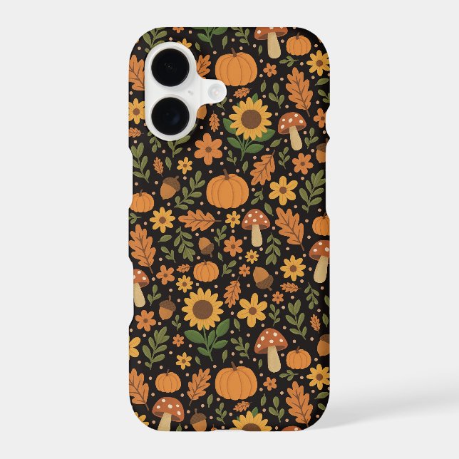 Hand Drawn Rustic Fall Pattern  iPhone Case (Back)