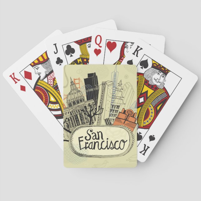 Hand Drawn San Francisco Poker Cards (Back)