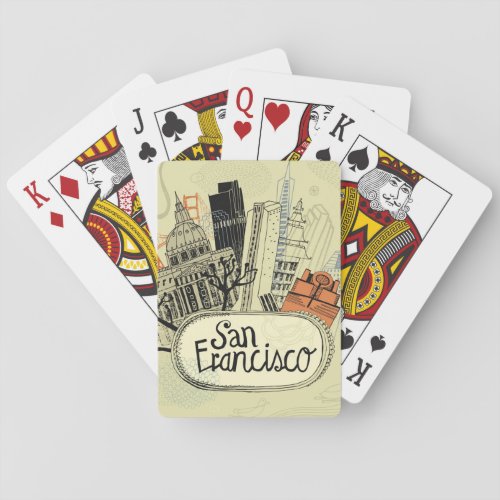 Hand Drawn San Francisco Poker Cards