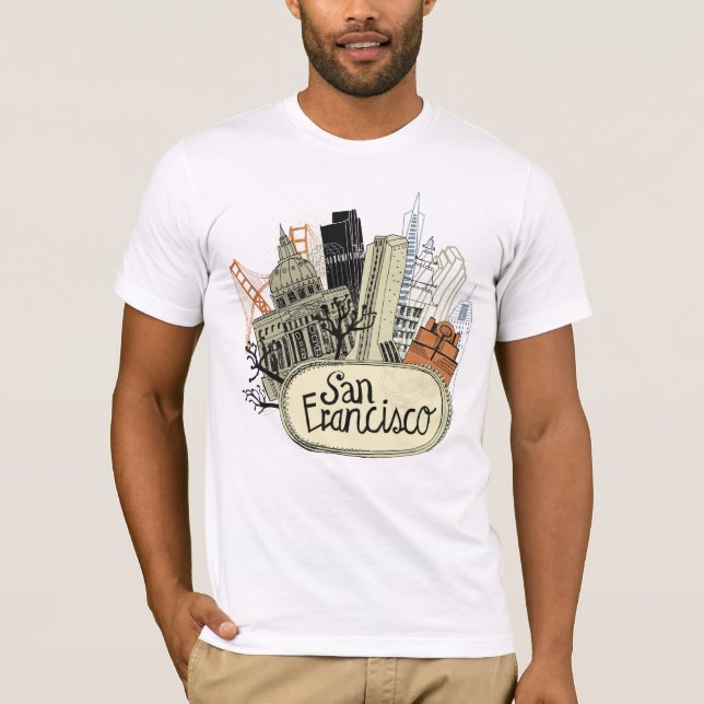 Hand Drawn San Francisco T-Shirt (Front)