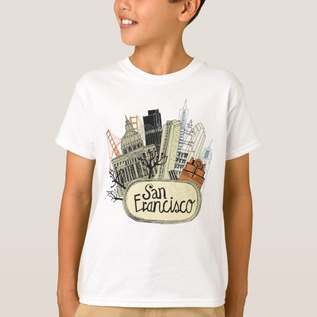 Hand Drawn San Francisco T-Shirt (Front)