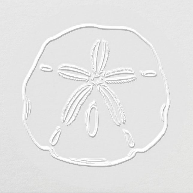 Hand Drawn Sand Dollar Wedding Embosser (Design)