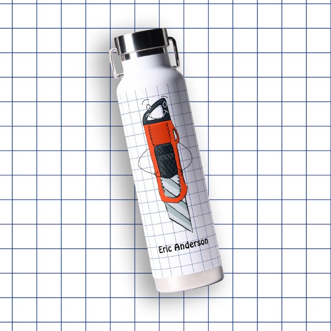 Hand Drawn School Supplies Cutter Water Bottle (Creator Uploaded)