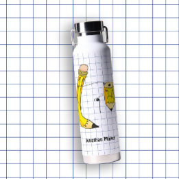 Hand Drawn School Supplies pencil Water Bottle