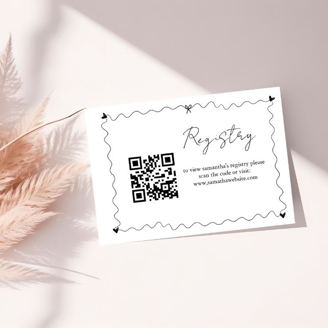 Hand drawn Scribble illustrations Wedding  Enclosure Card (Creator Uploaded)