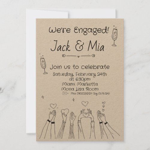 Hand Drawn scribble Invitation