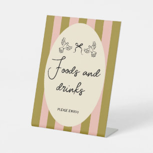 Hand Drawn Scribble Wedding Food & drinks sign