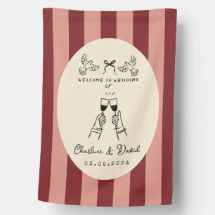 Hand Drawn Scribble Wedding Welcome Sign