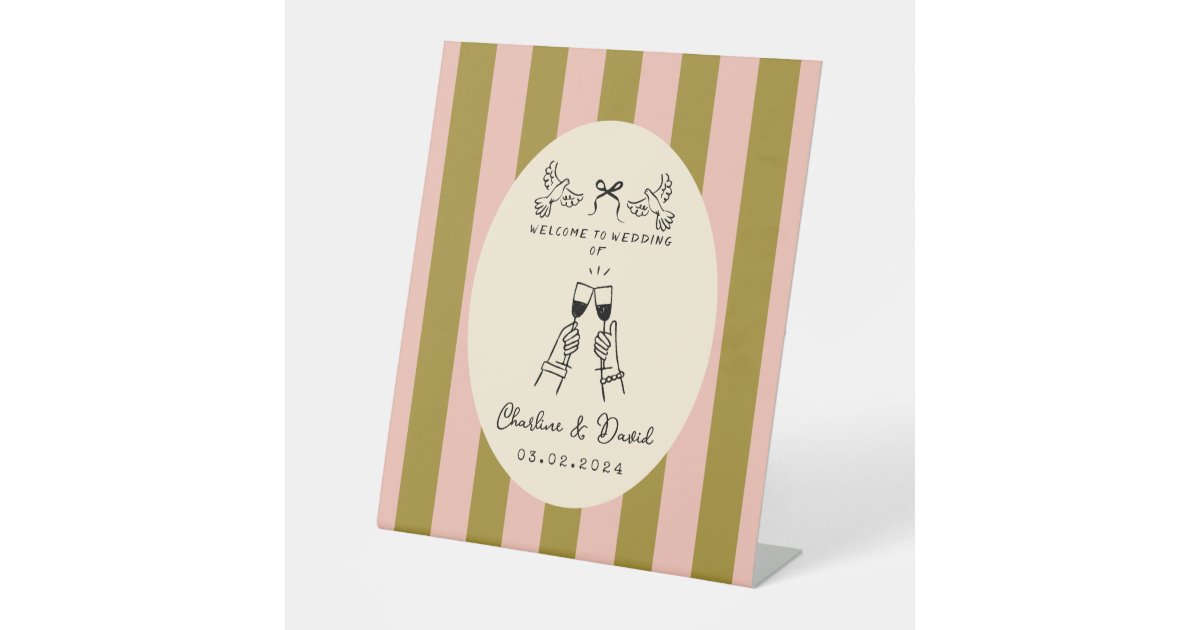 Hand Drawn Scribble Wedding Welcome Sign | Zazzle