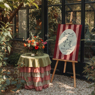 Hand Drawn Scribble Wedding Welcome Sign
