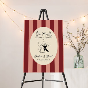 Hand Drawn Scribble Wedding Welcome Sign