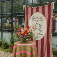 Hand Drawn Scribble Wedding Welcome Sign