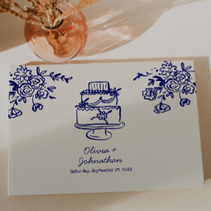 Hand Drawn Scribbles/Doodles Wedding Guest Book