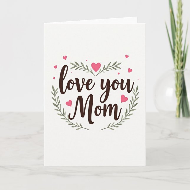 Hand Drawn Script Mom Card (Front)