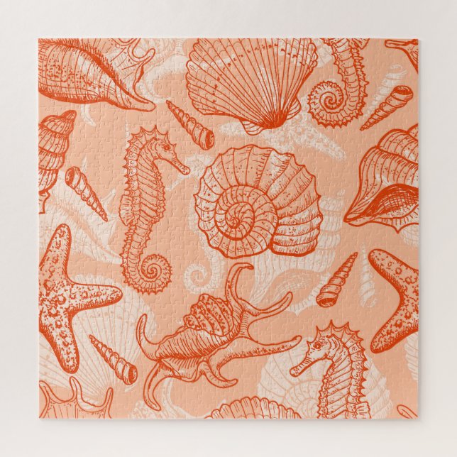 Hand Drawn Sea: Vintage Pattern Jigsaw Puzzle (Vertical)