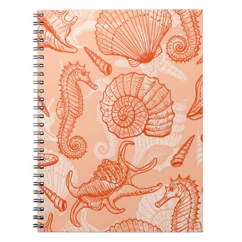 Hand Drawn Sea Vintage Pattern Notebook