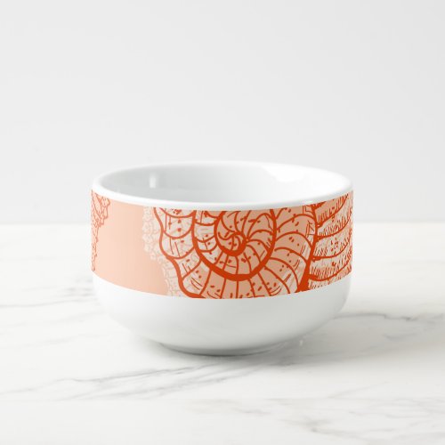 Hand Drawn Sea Vintage Pattern Soup Mug